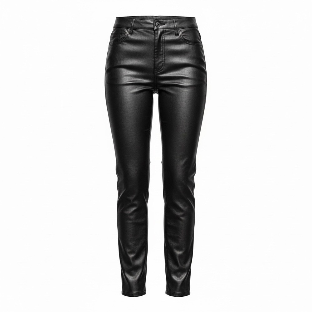 Abercrombie & Fitch The 90s Straight Leg Ultra High Rise Faux Leather Pants 4L